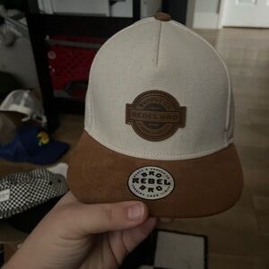 Rebels Youth Tan and Cream Hat